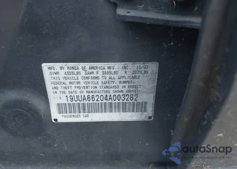 2004 Acura Tl z USA, uszkodzony, nr VIN 19UUA66204A003282